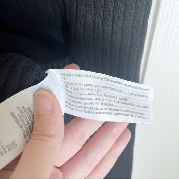 NWT Abercrombie And Fitch Black Ribbed Side Slit Pencil Skirt Small - Picture 3 of 5